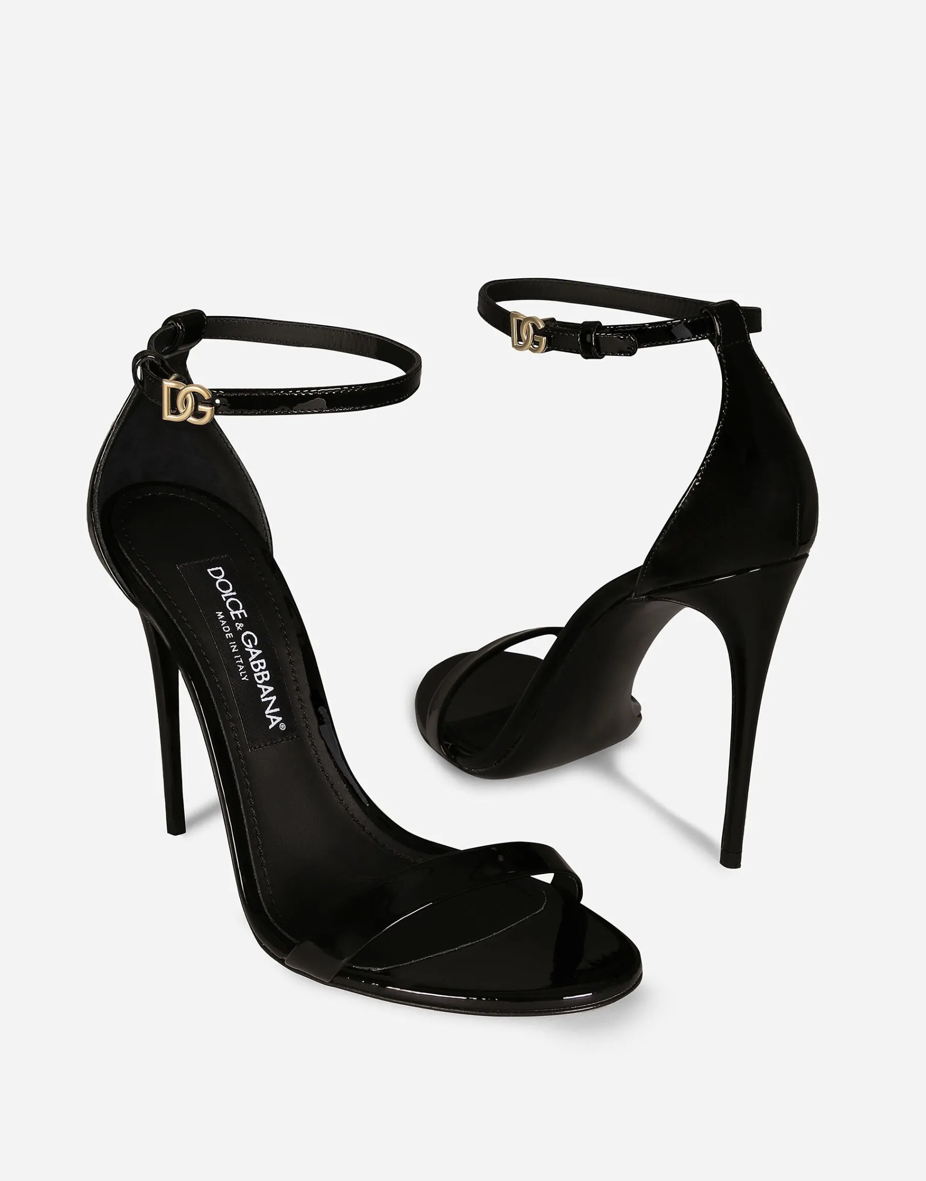 Patent leather sandals