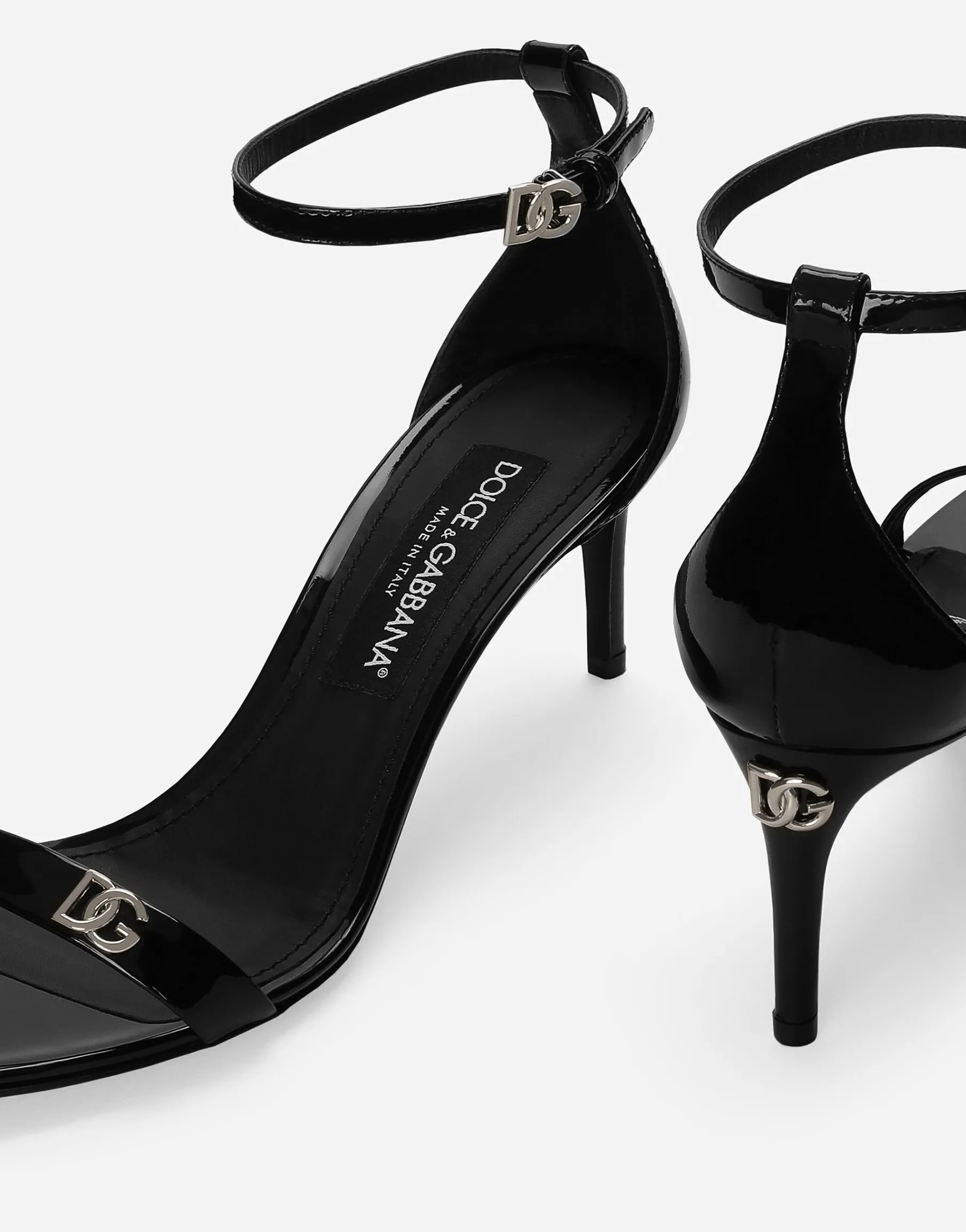 Patent leather sandals