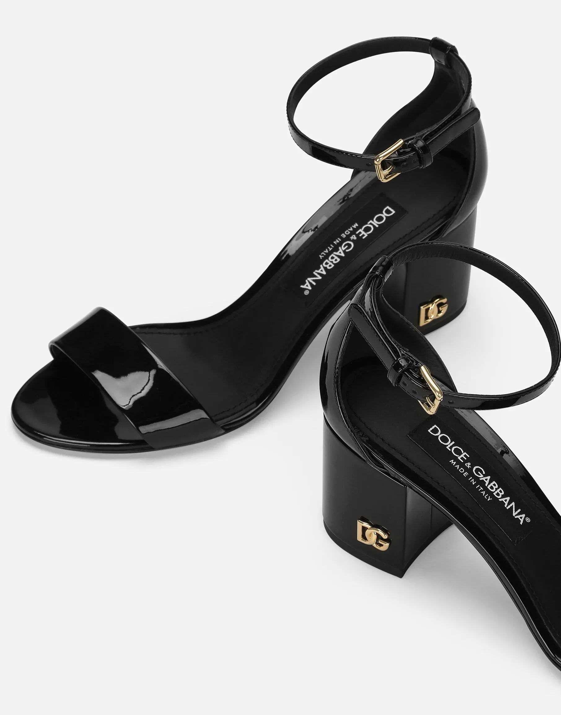Patent leather sandals