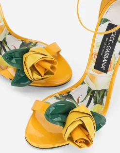 Patent leather sandals