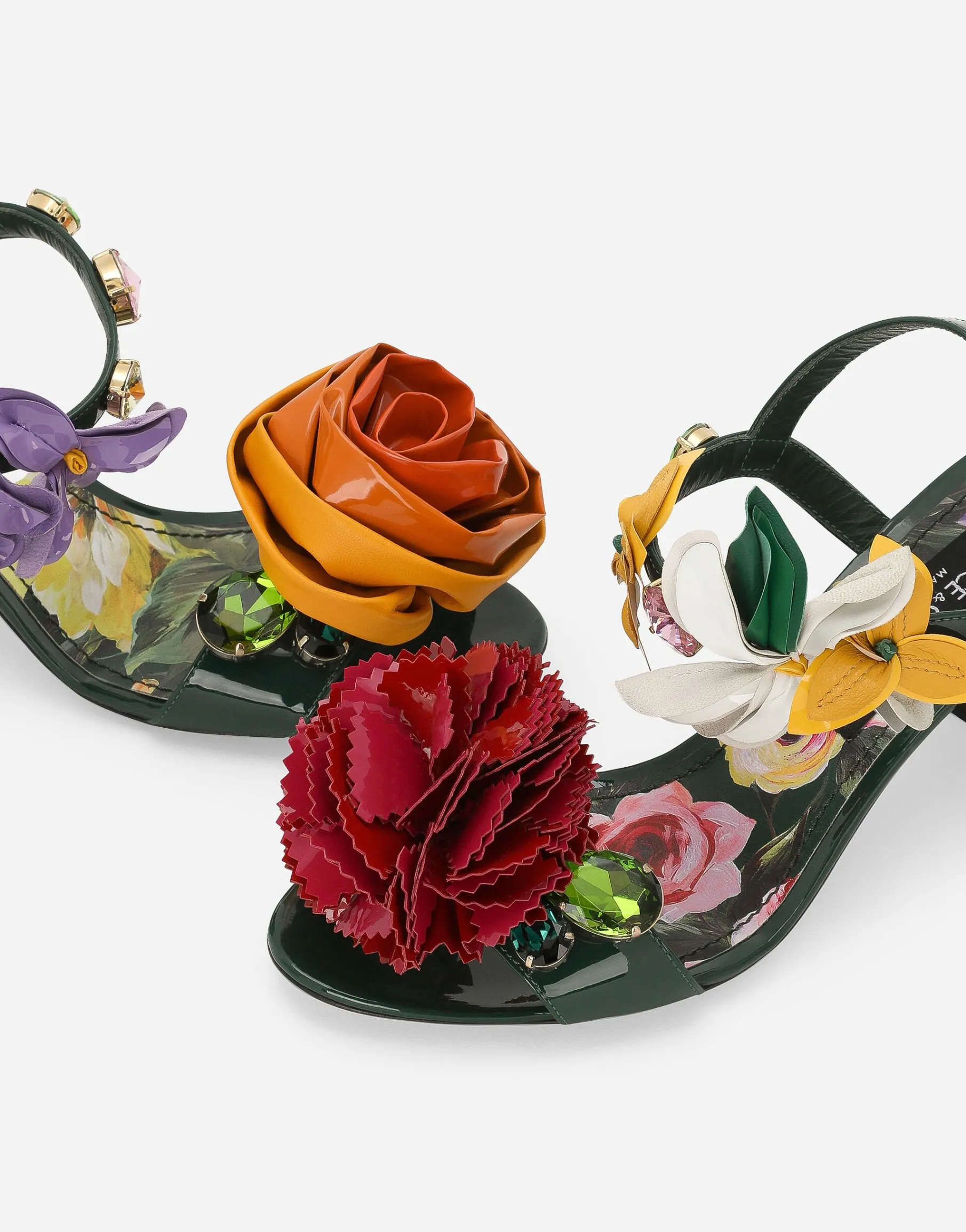 Patent leather sandals