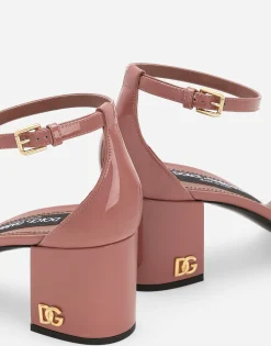 Patent leather sandals