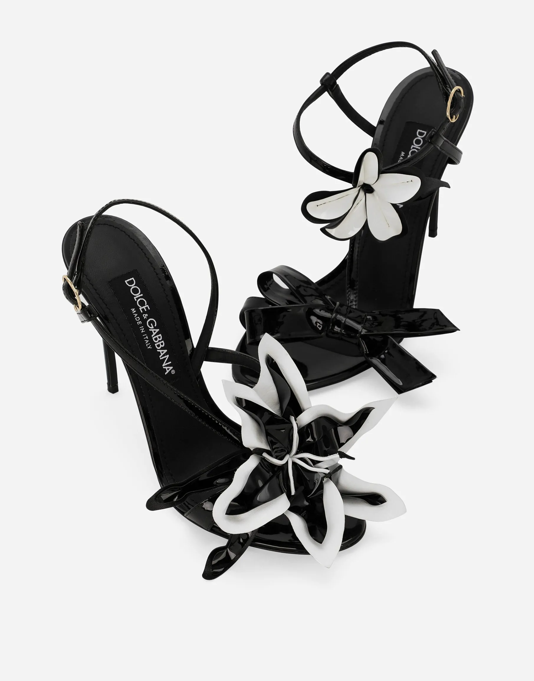 Patent leather sandals