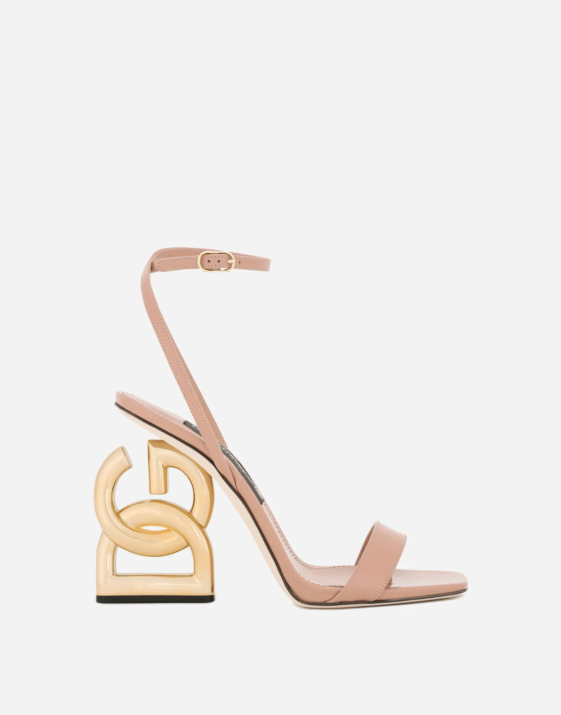 Patent leather sandals with 3.5 heel
