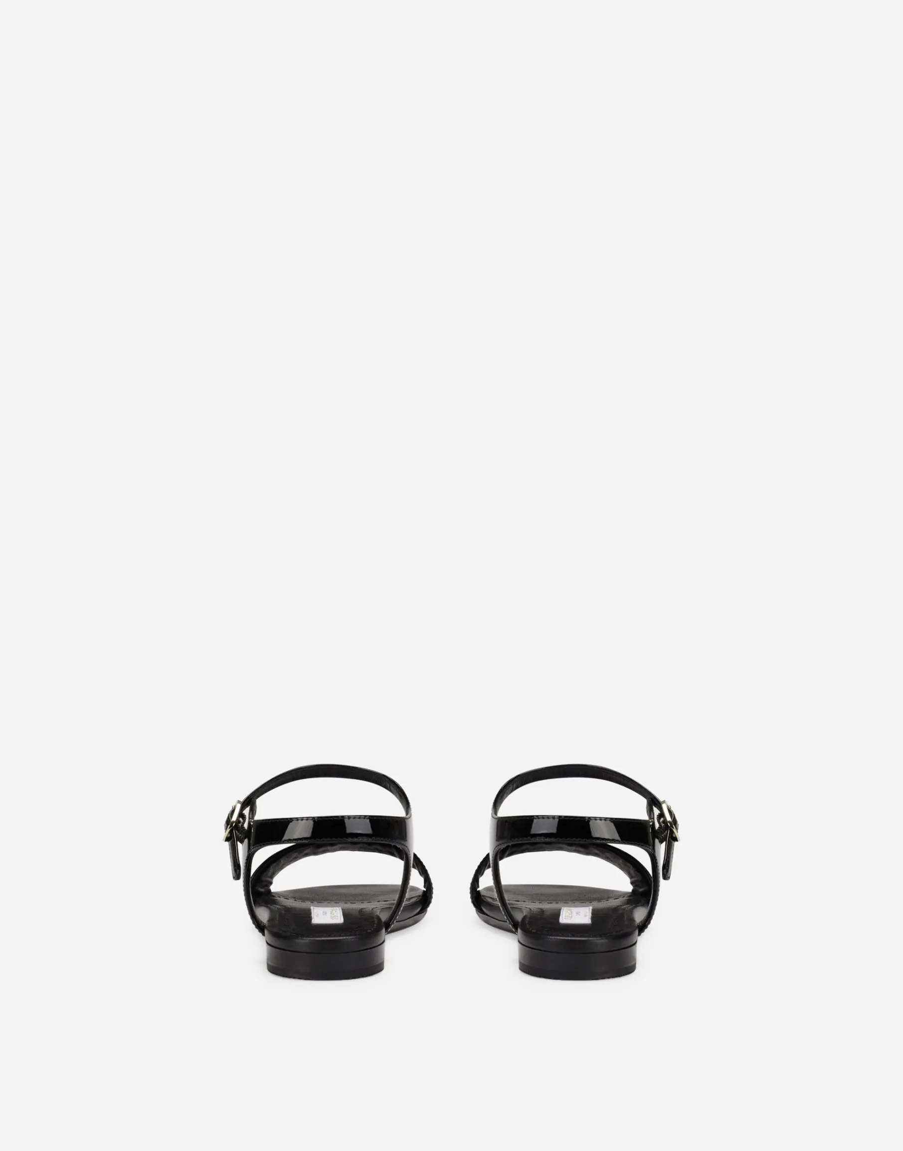 Patent leather sandals with DG logo