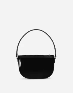 Patent leather shoulder bag