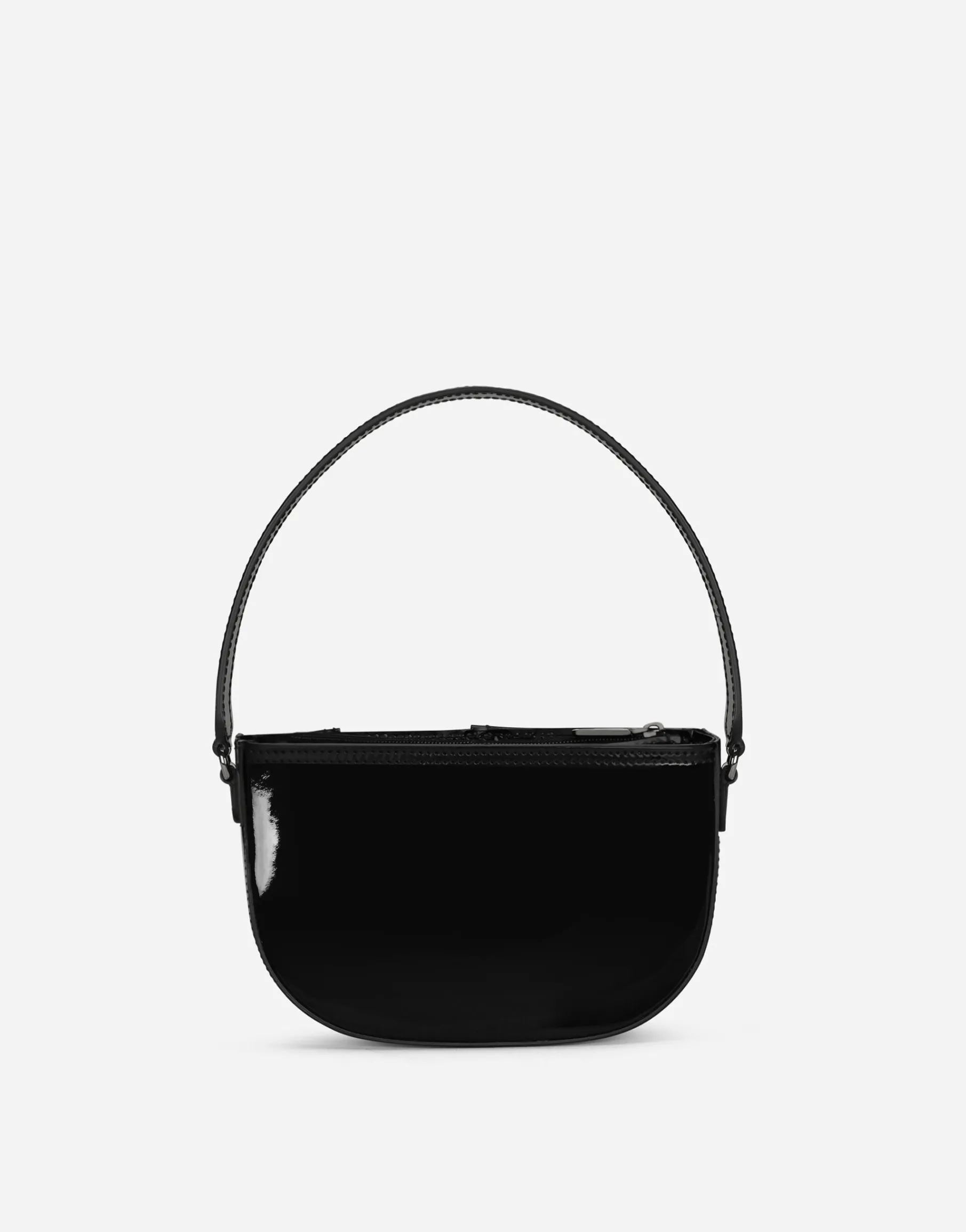 Patent leather shoulder bag