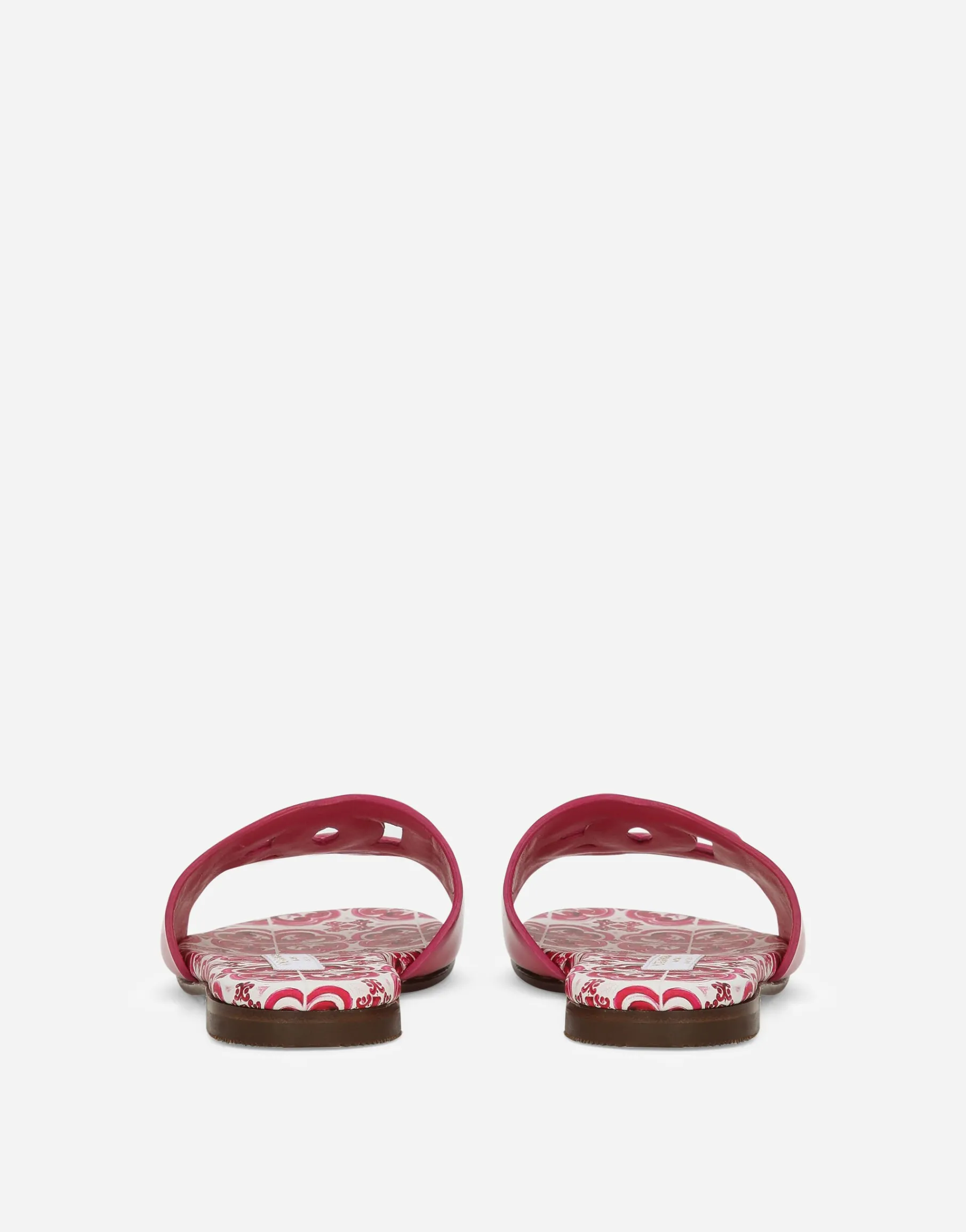 Patent leather slides with DG logo