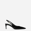 Patent leather slingbacks