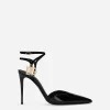 Patent leather slingbacks