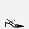 Patent leather slingbacks