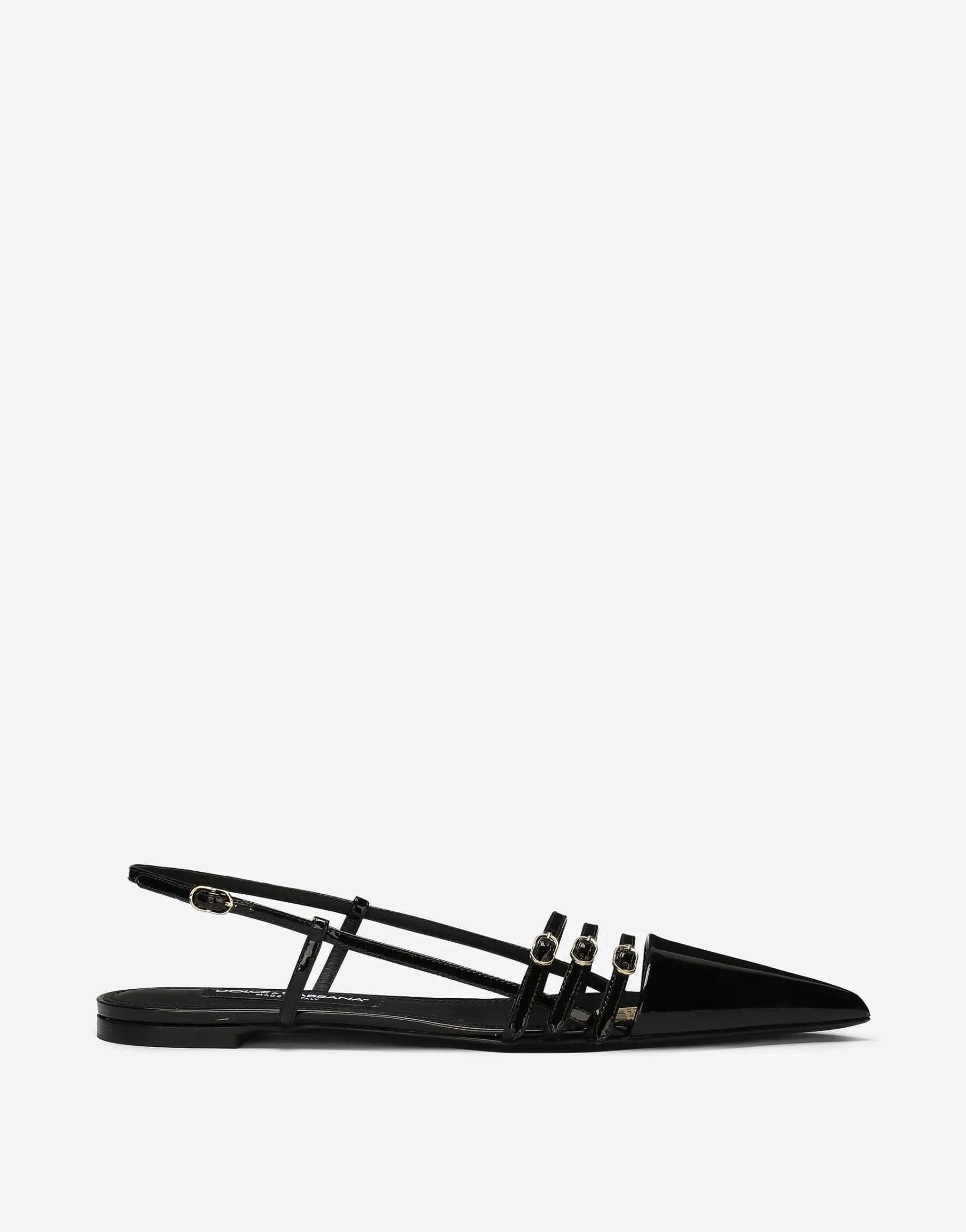 Patent leather slingbacks