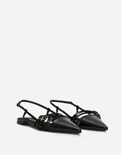 Patent leather slingbacks