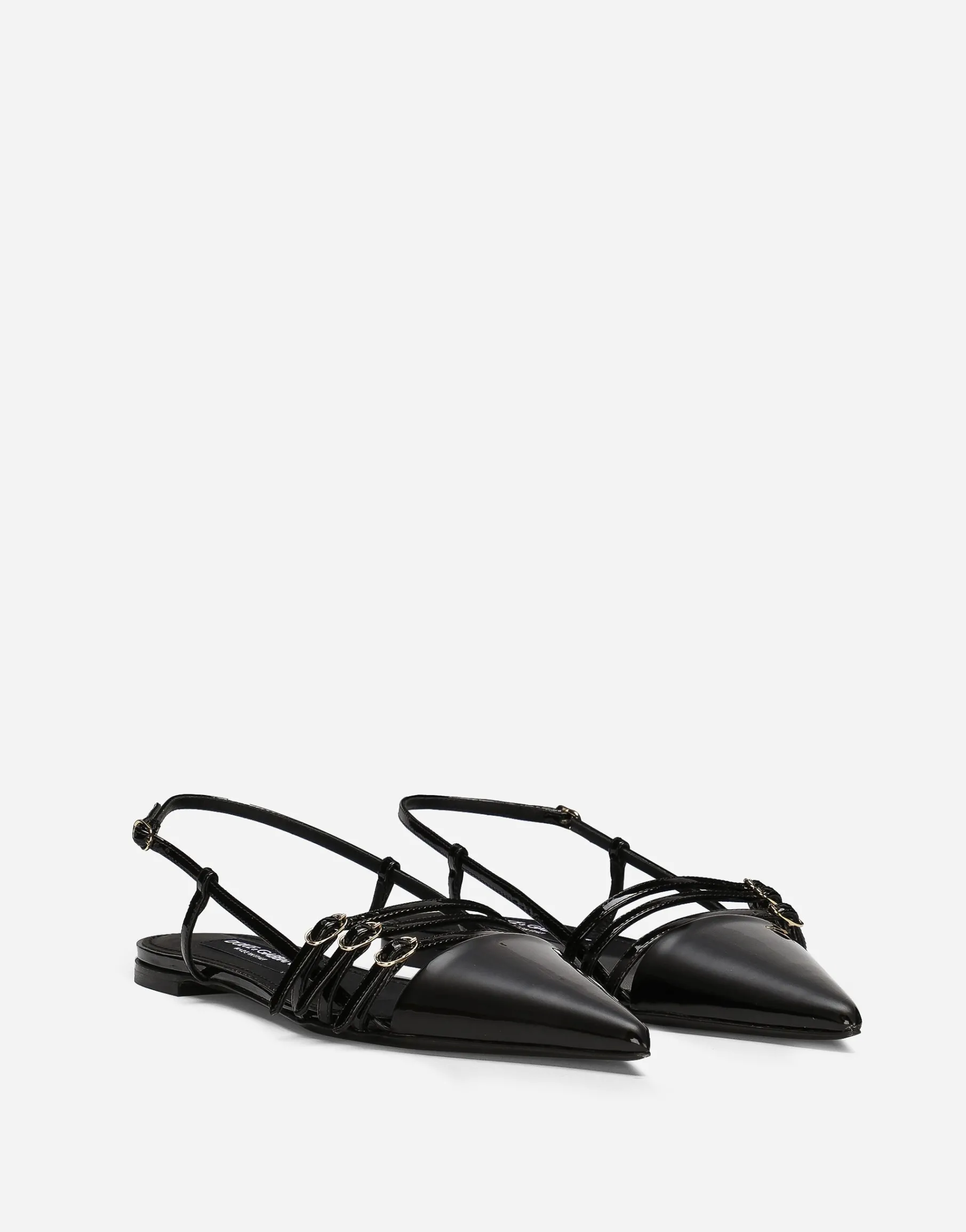 Patent leather slingbacks
