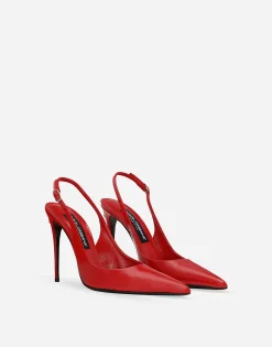 Patent leather slingbacks