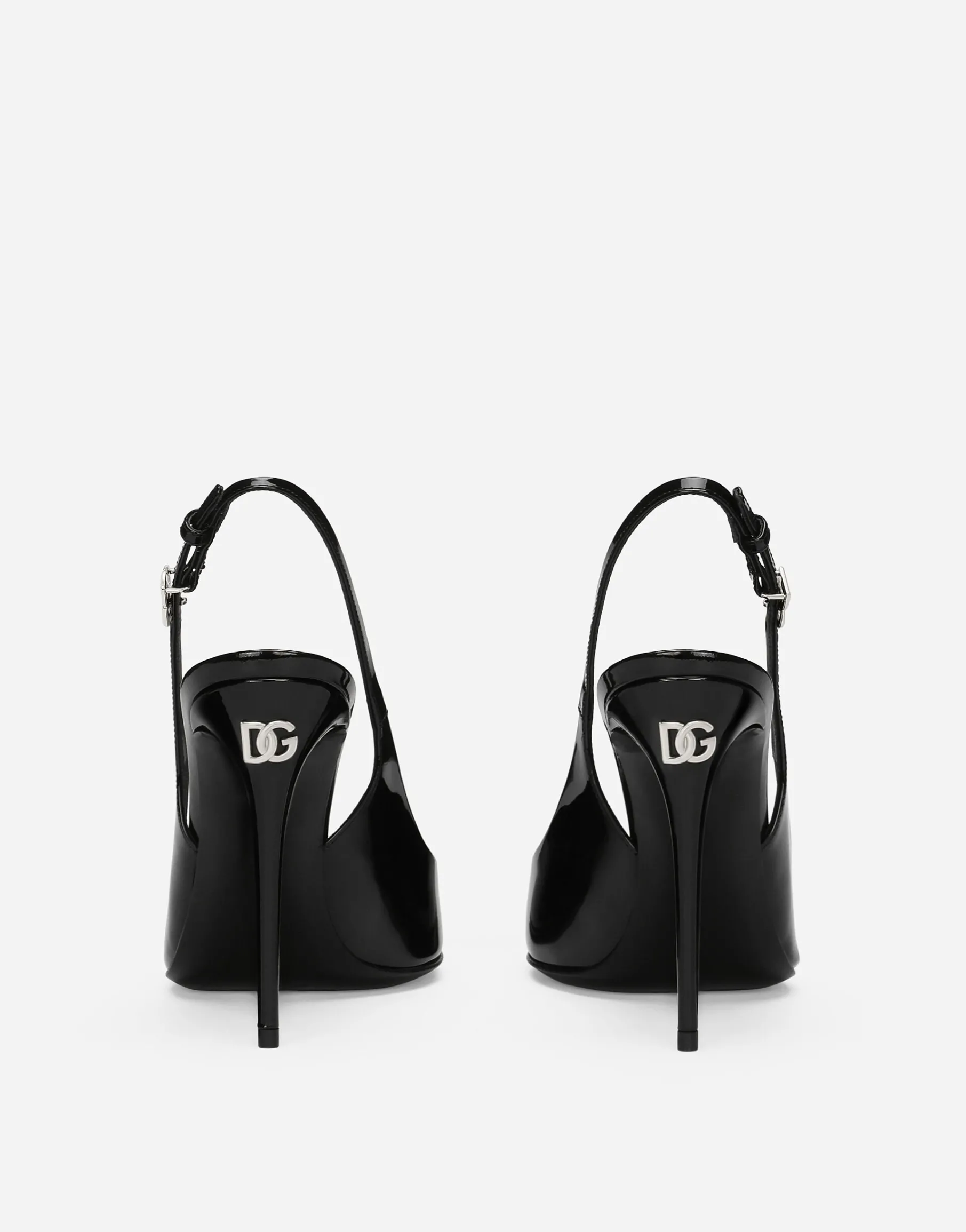 Patent leather slingbacks