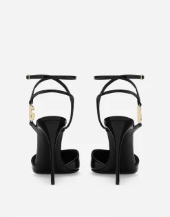 Patent leather slingbacks