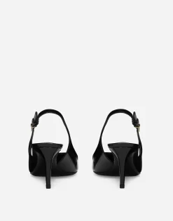Patent leather slingbacks