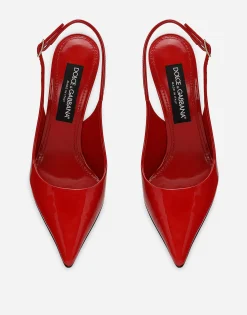 Patent leather slingbacks