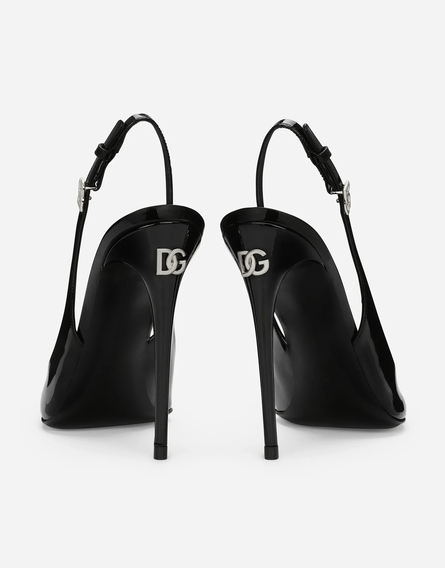 Patent leather slingbacks