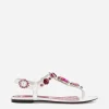 Patent leather thong sandals
