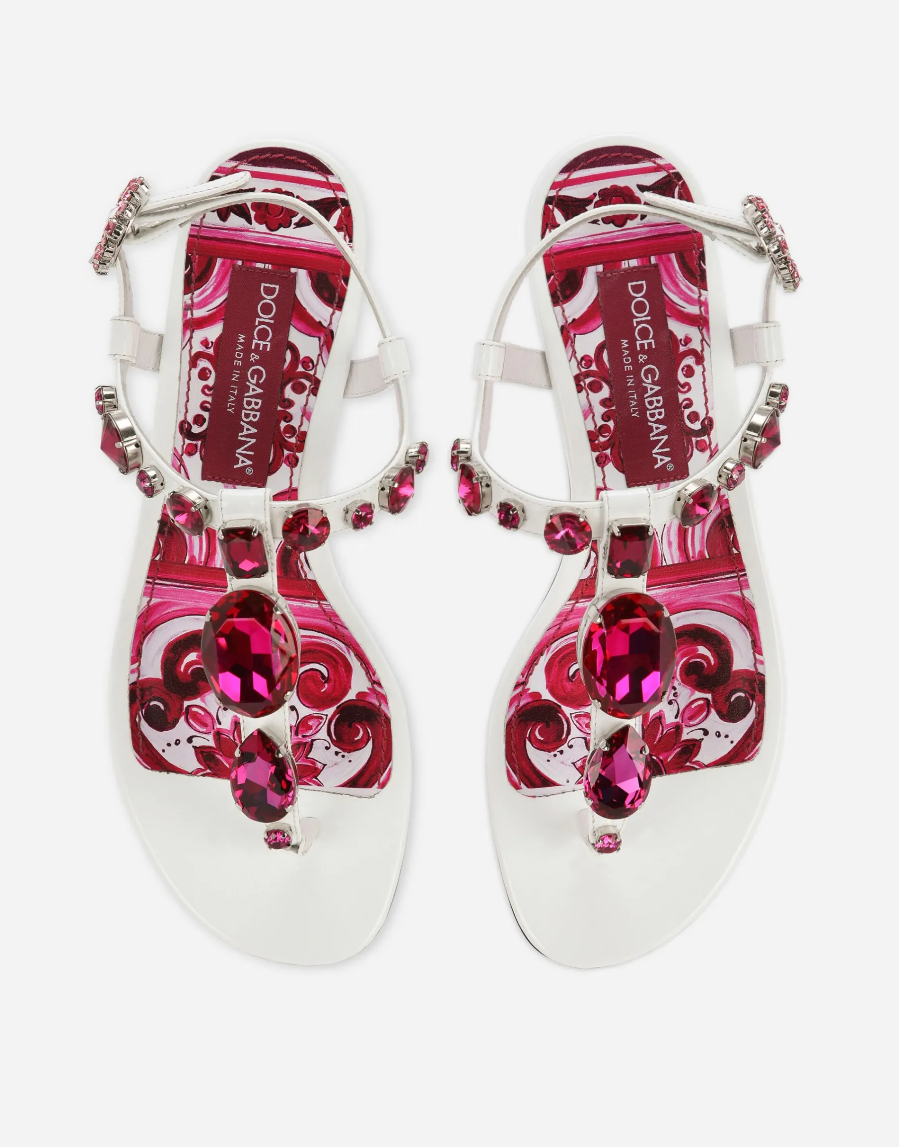 Patent leather thong sandals