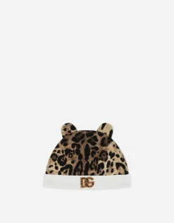 3-piece gift set in baby leopard-print jersey