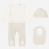 3-piece gift set in jersey with all-over logo print