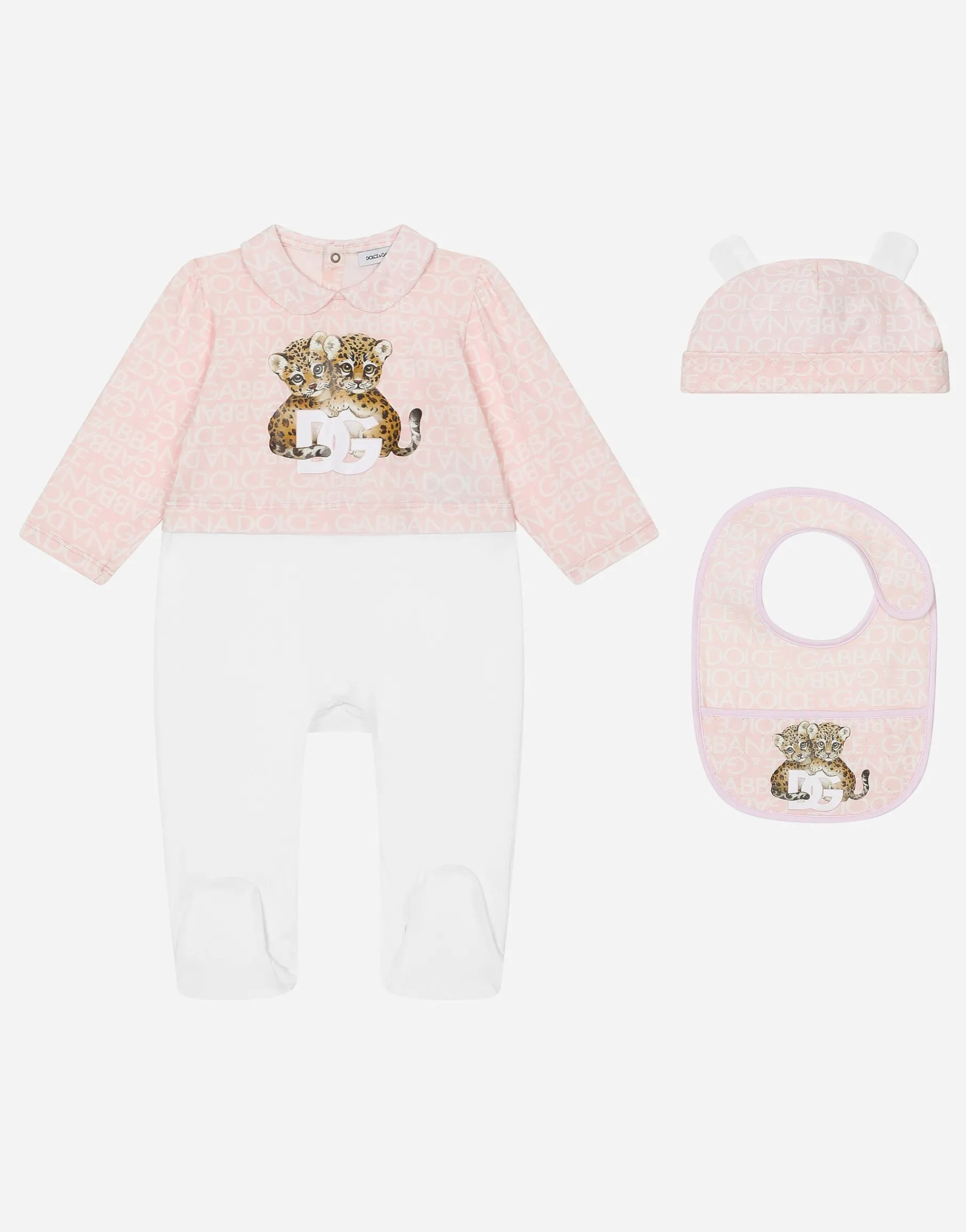 3-piece gift set in jersey with all-over logo print