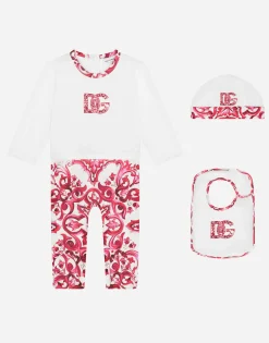 3-piece gift set in majolica-print jersey