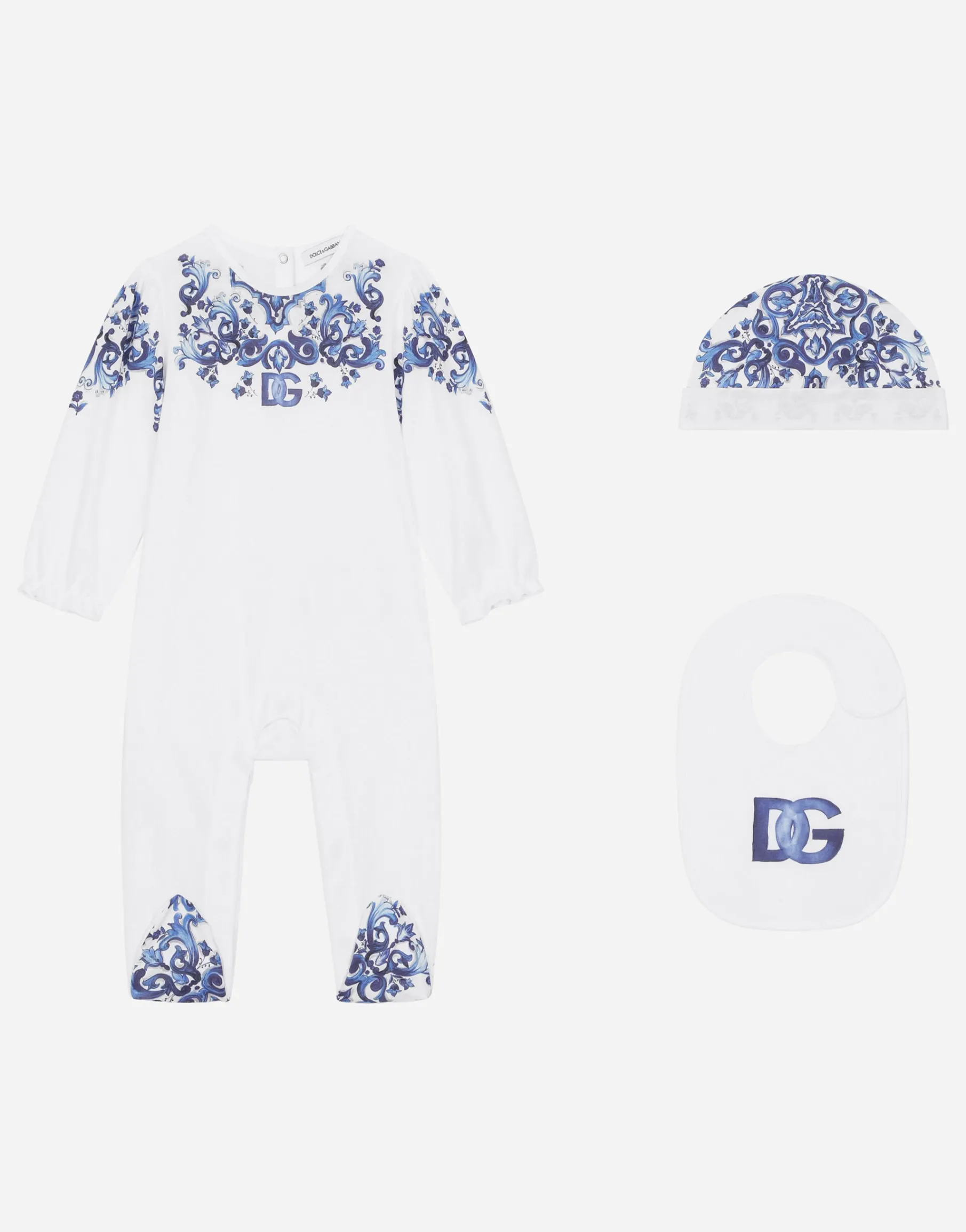 3-piece gift set in majolica-print jersey