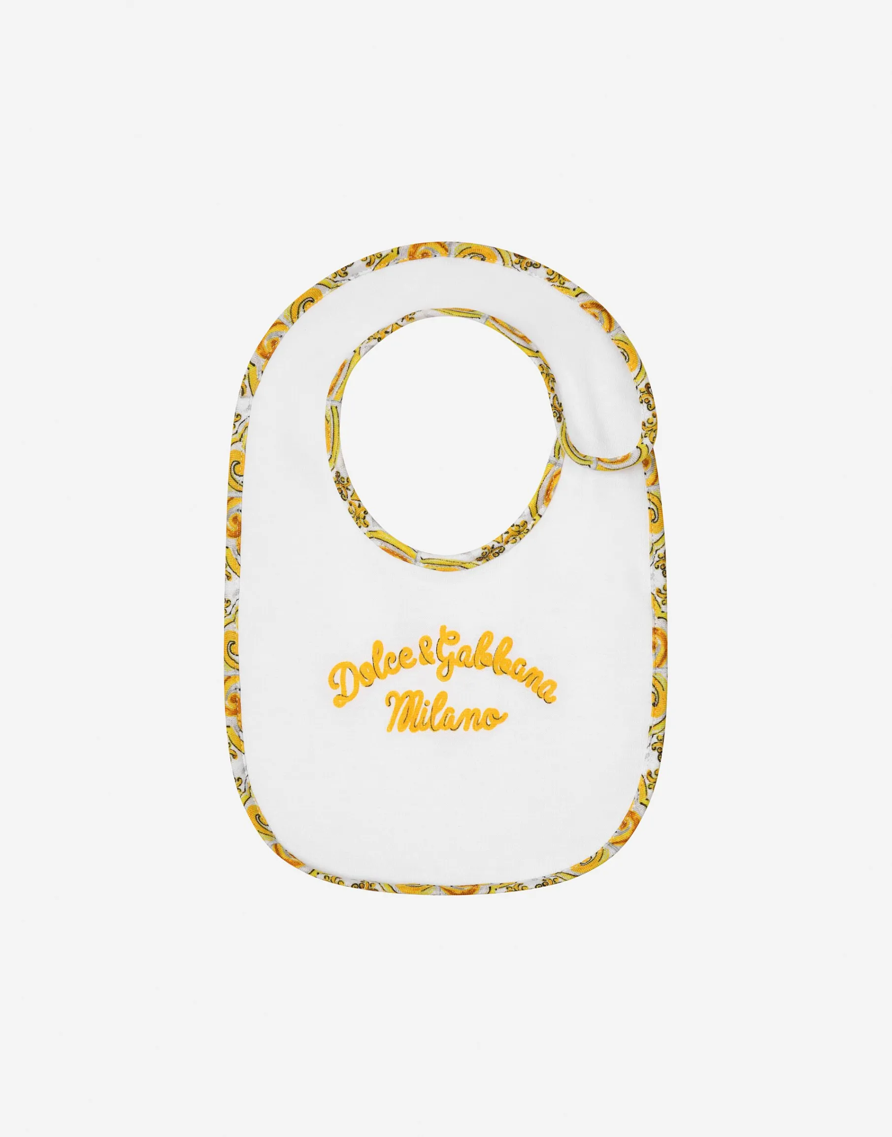 3-piece gift set in yellow majolica-print jersey