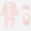 3-piece interlock gift set with moon and star print