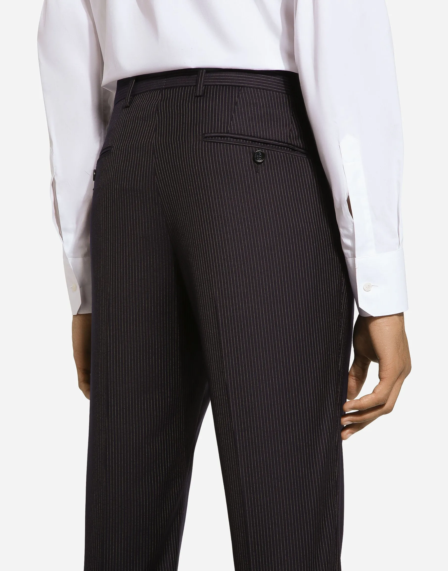 Pinstripe double-breasted Martini-fit suit