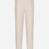 Pinstripe linen pants