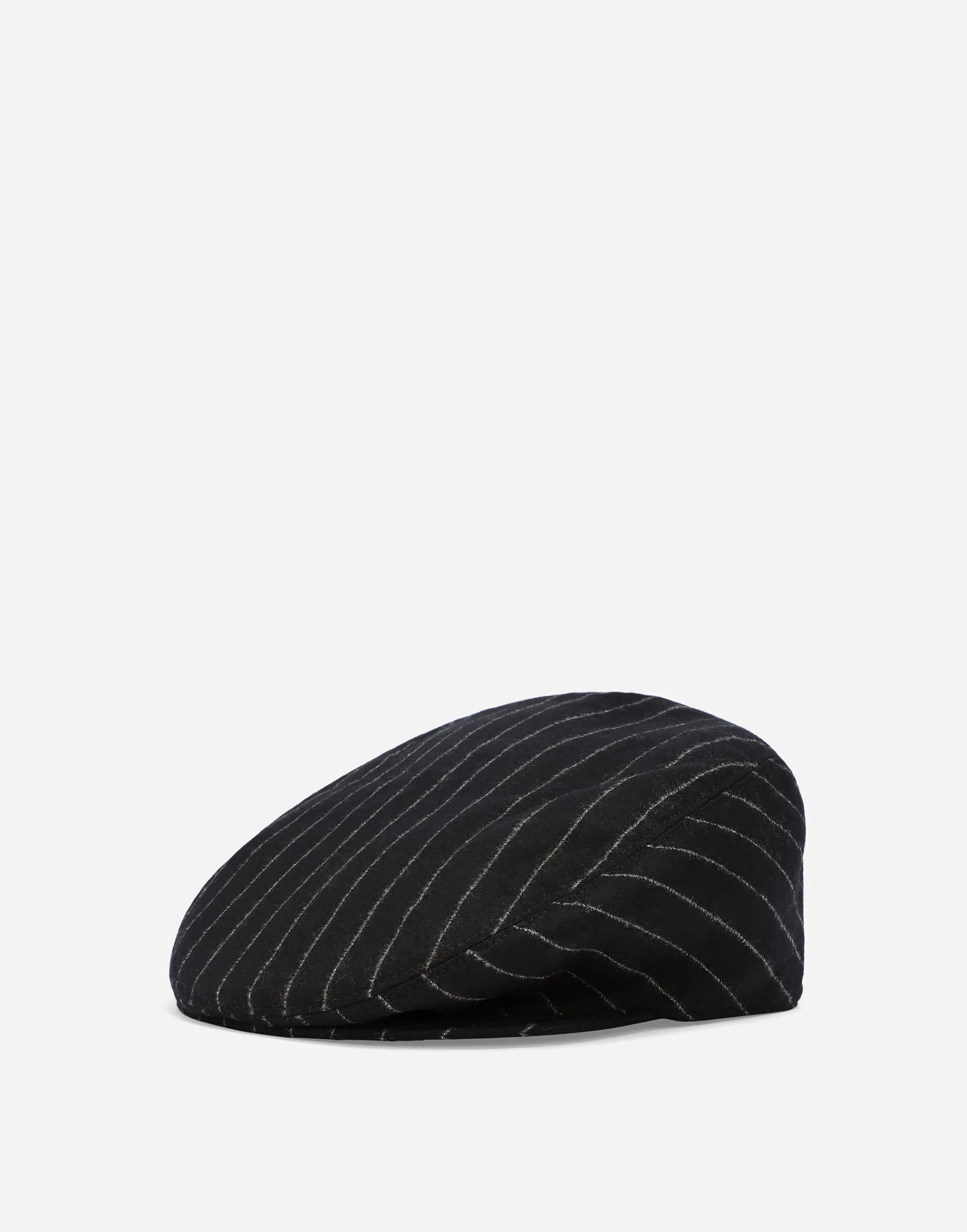 Pinstripe wool flat cap