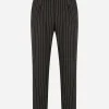 Pinstripe wool pants