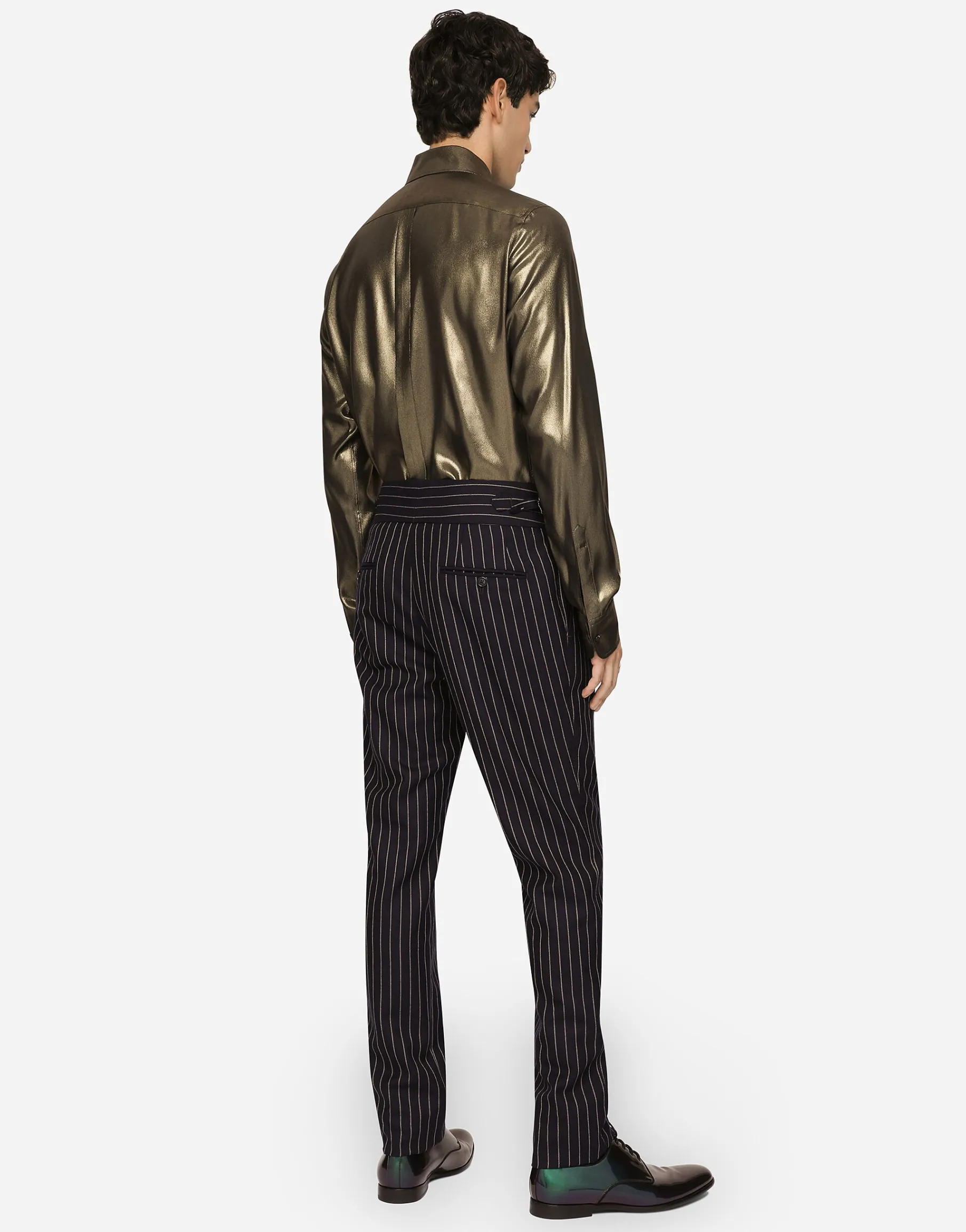 Pinstripe wool pants