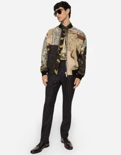Pinstripe wool pants