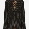Pinstripe wool Turlington blazer