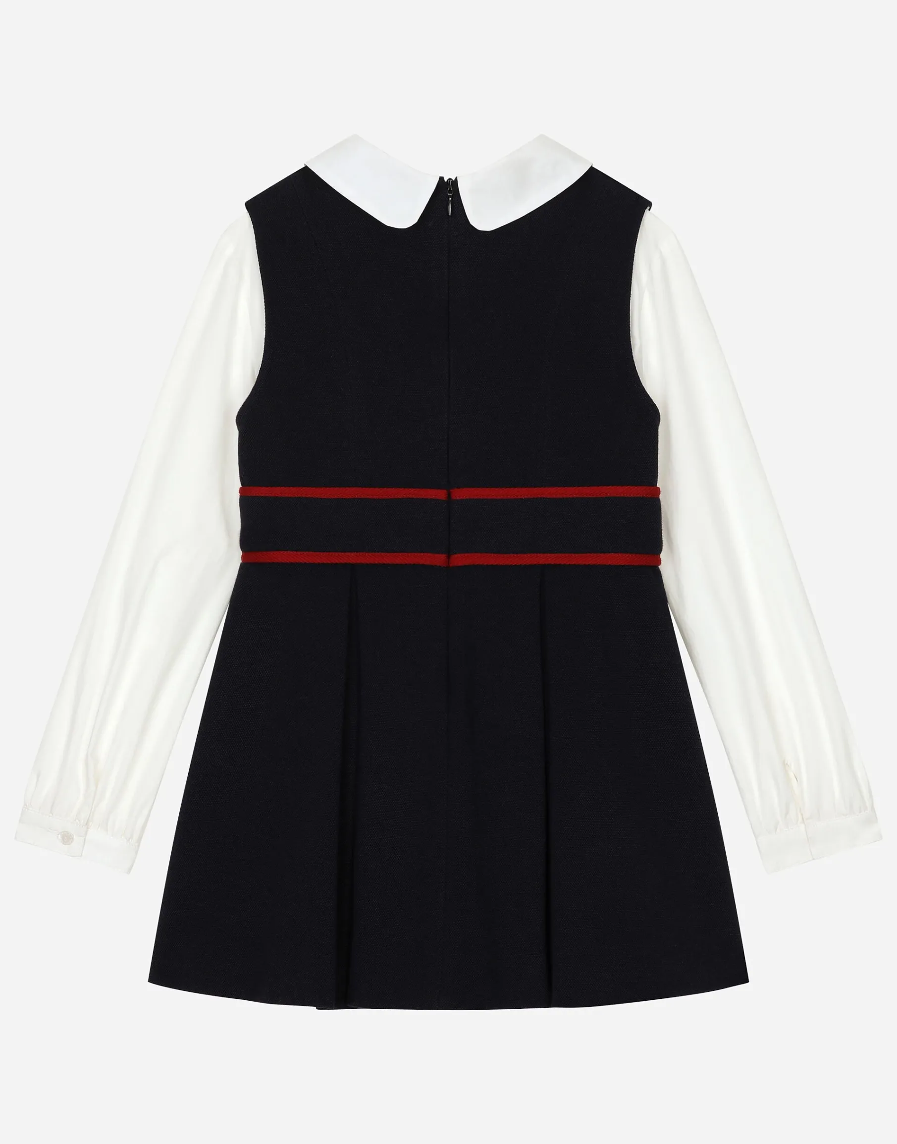 Piqué and poplin dress