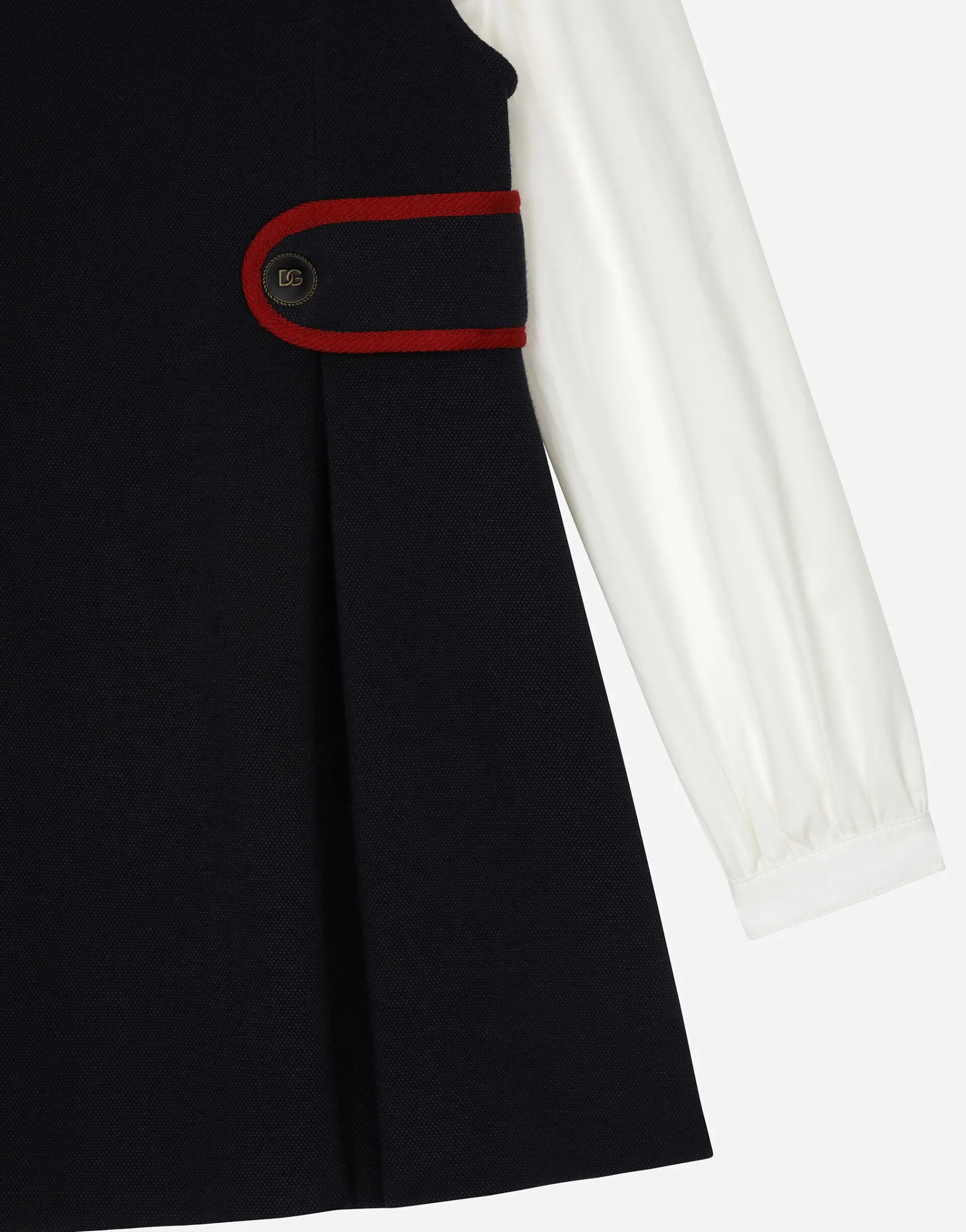 Piqué and poplin dress