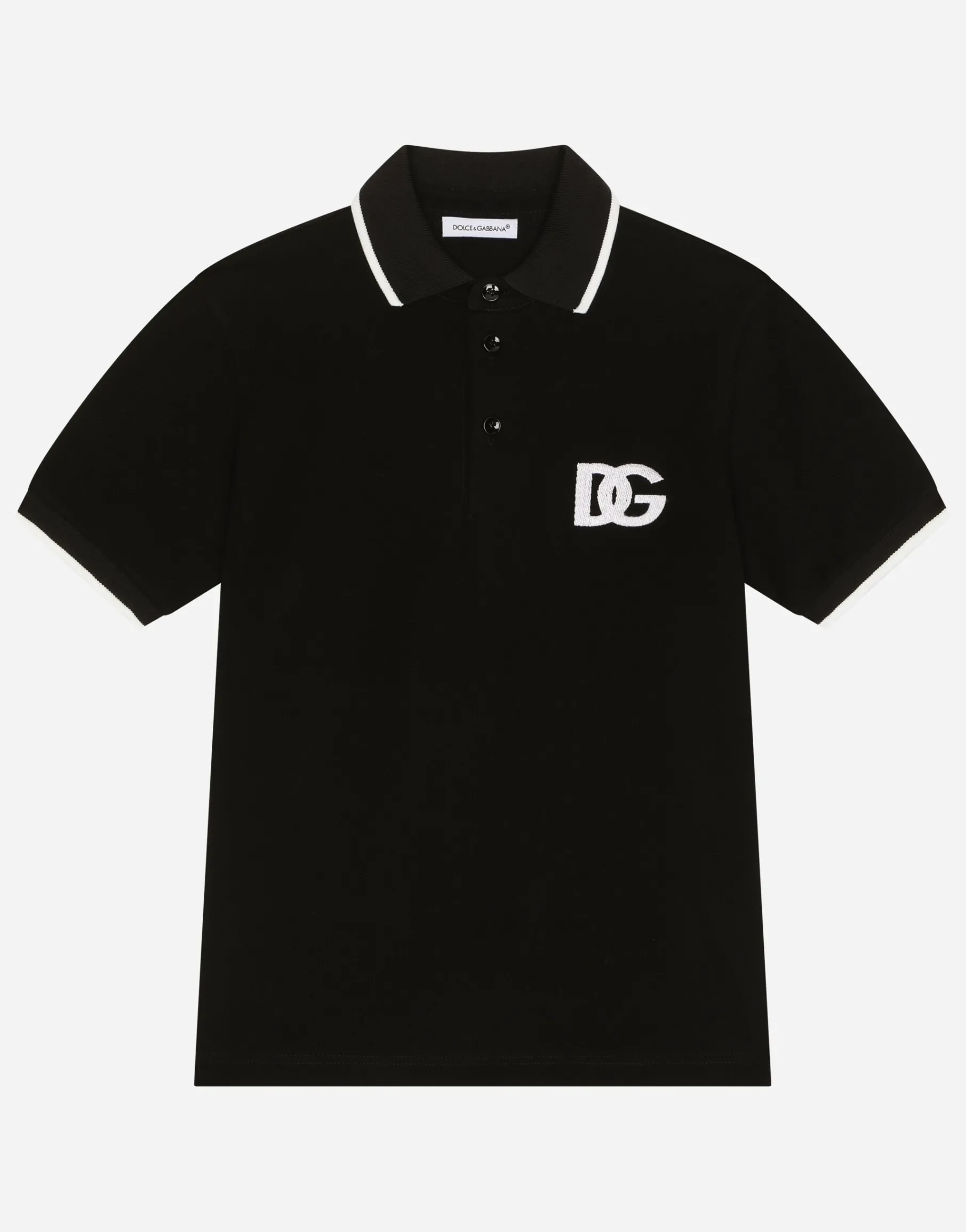 Piqué polo-shirt with DG logo embroidery