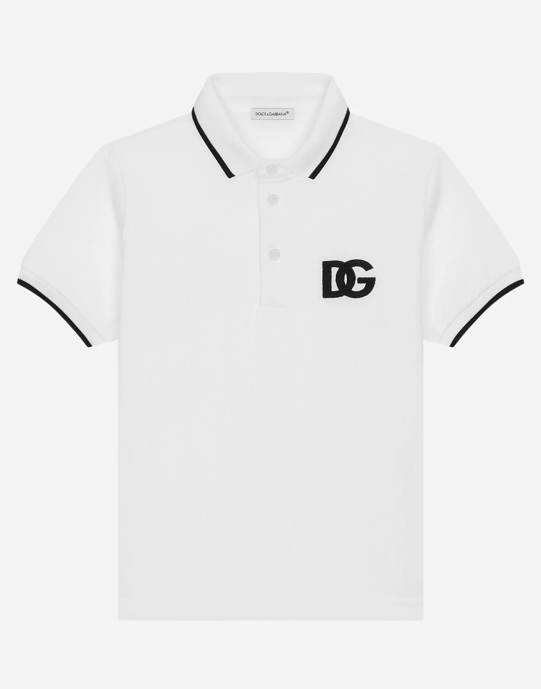 Piqué polo-shirt with DG logo embroidery