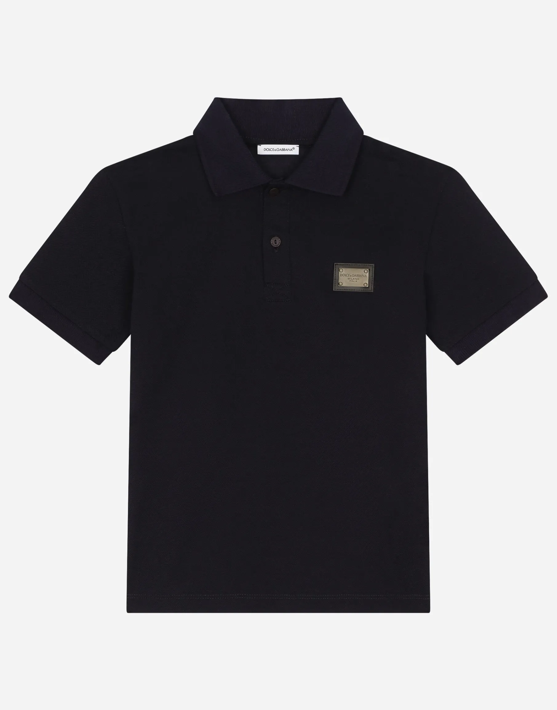 Piqué polo-shirt with logo tag