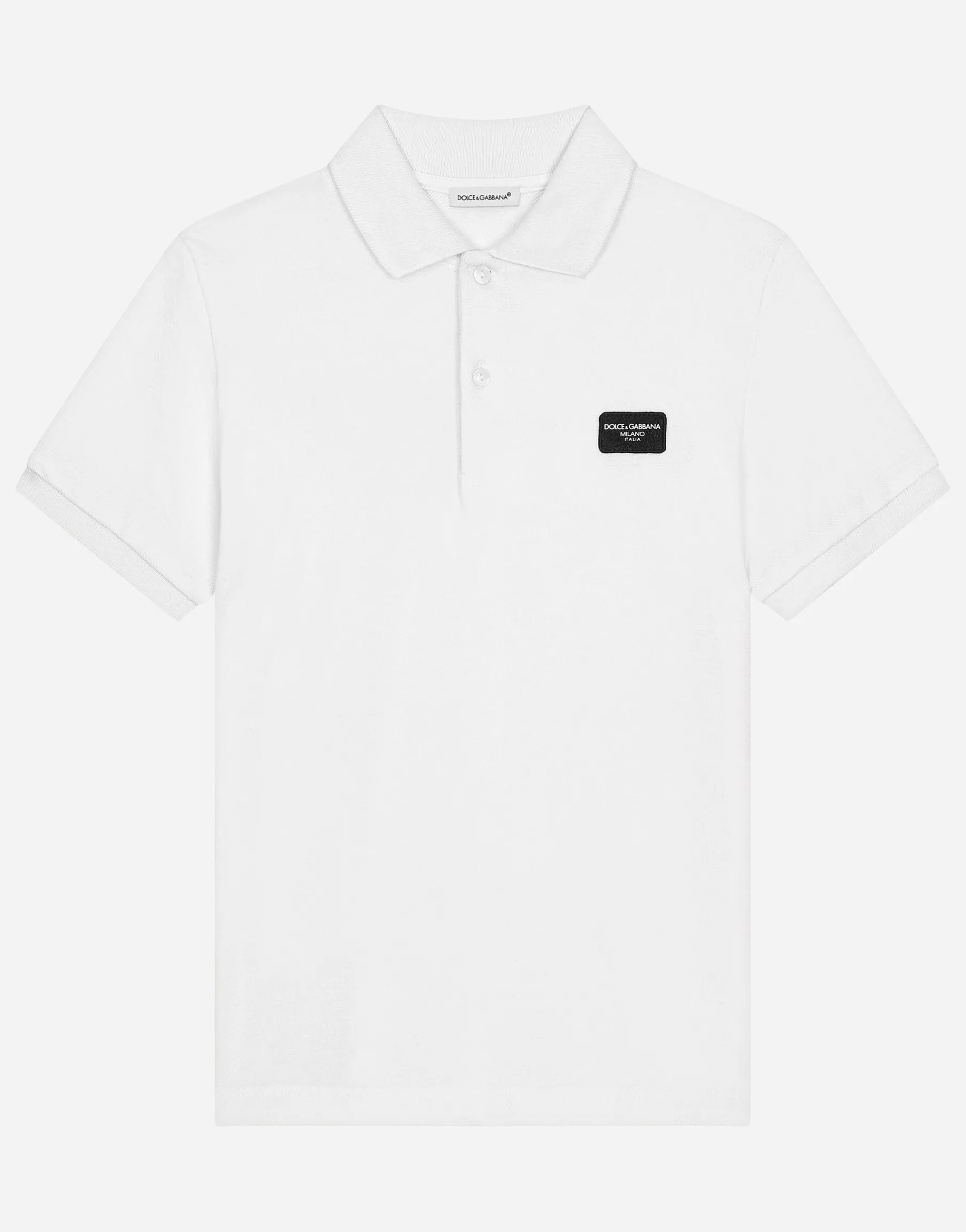Piqué polo-shirt with logo tag