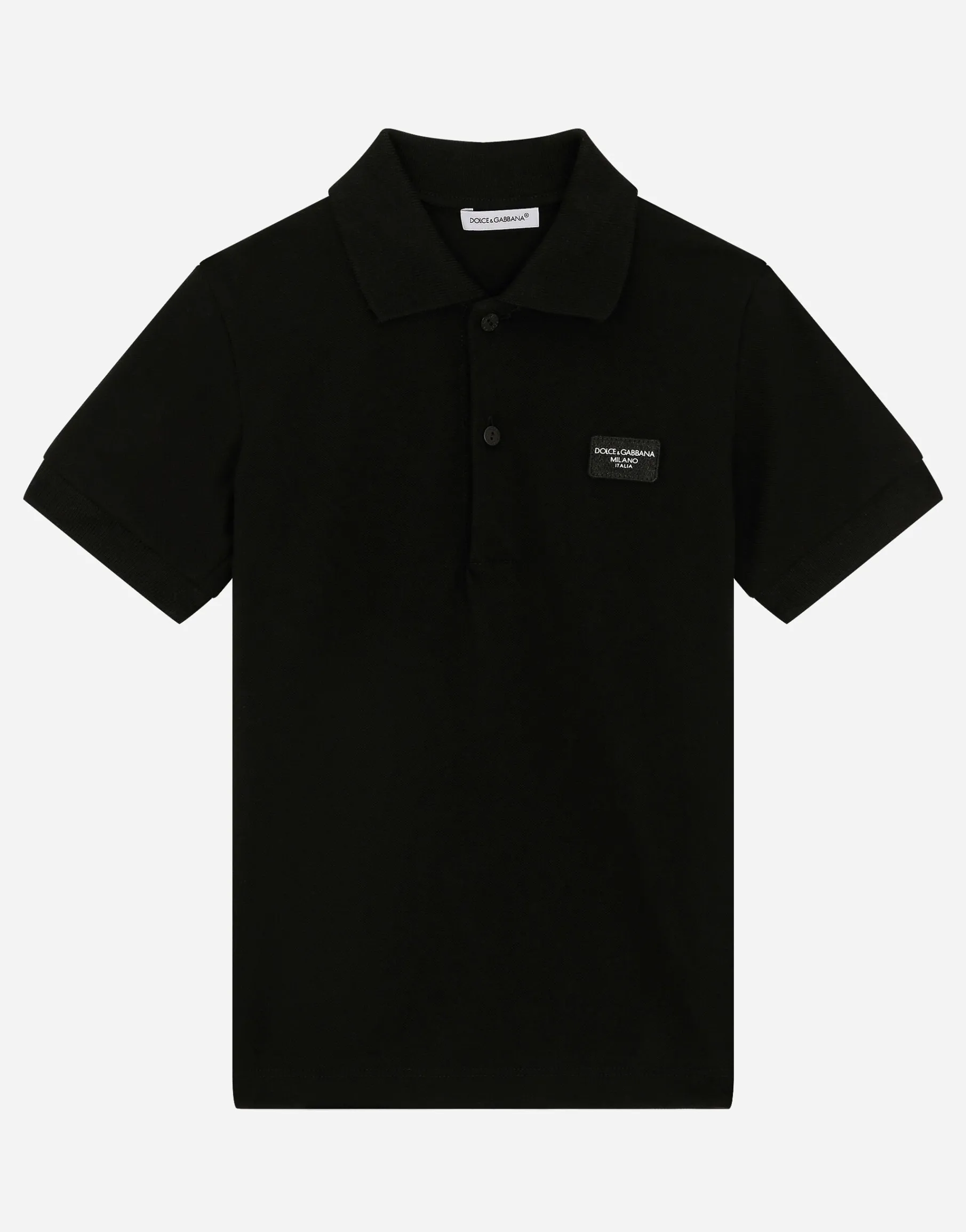 Piqué polo-shirt with logo tag