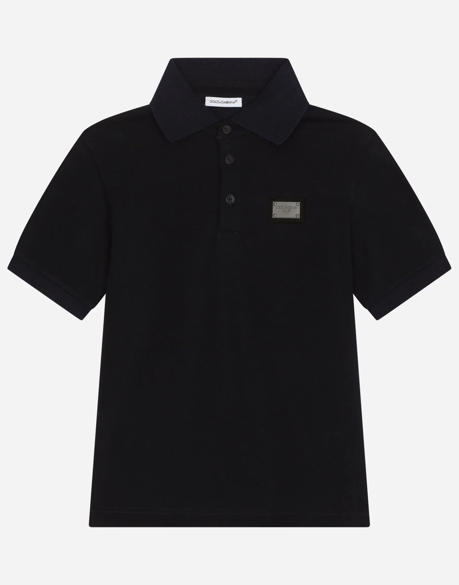 Piqué polo-shirt with logo tag