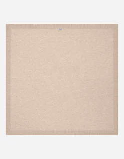 Plain-knit cotton blanket with DG logo