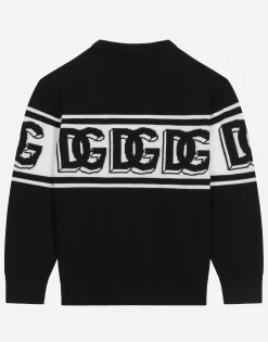 Plain-knit cotton pullover